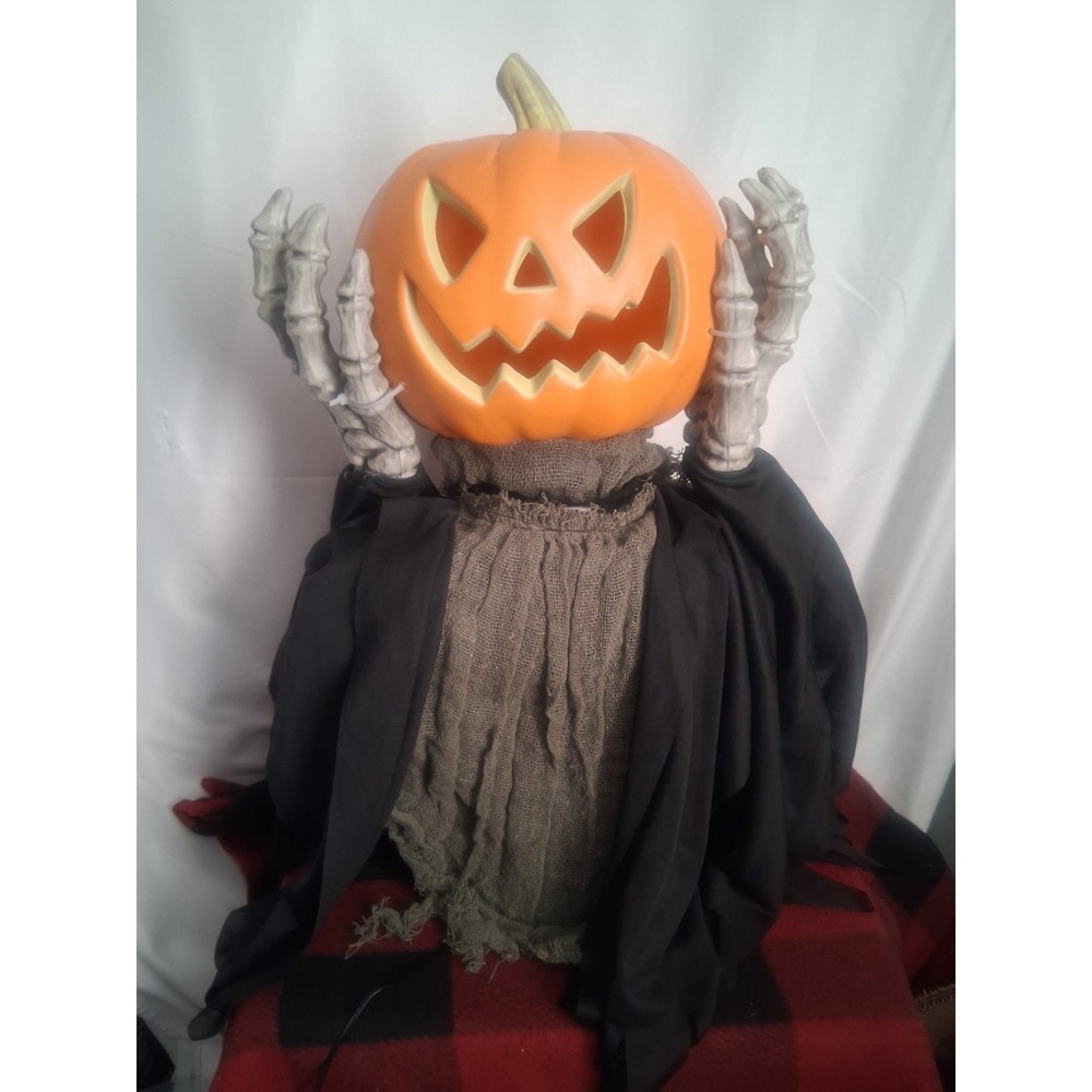 Gemmy Animated Pumpkin Reaper Bed Bath & Beyond From 2020 19" Tall Halloween